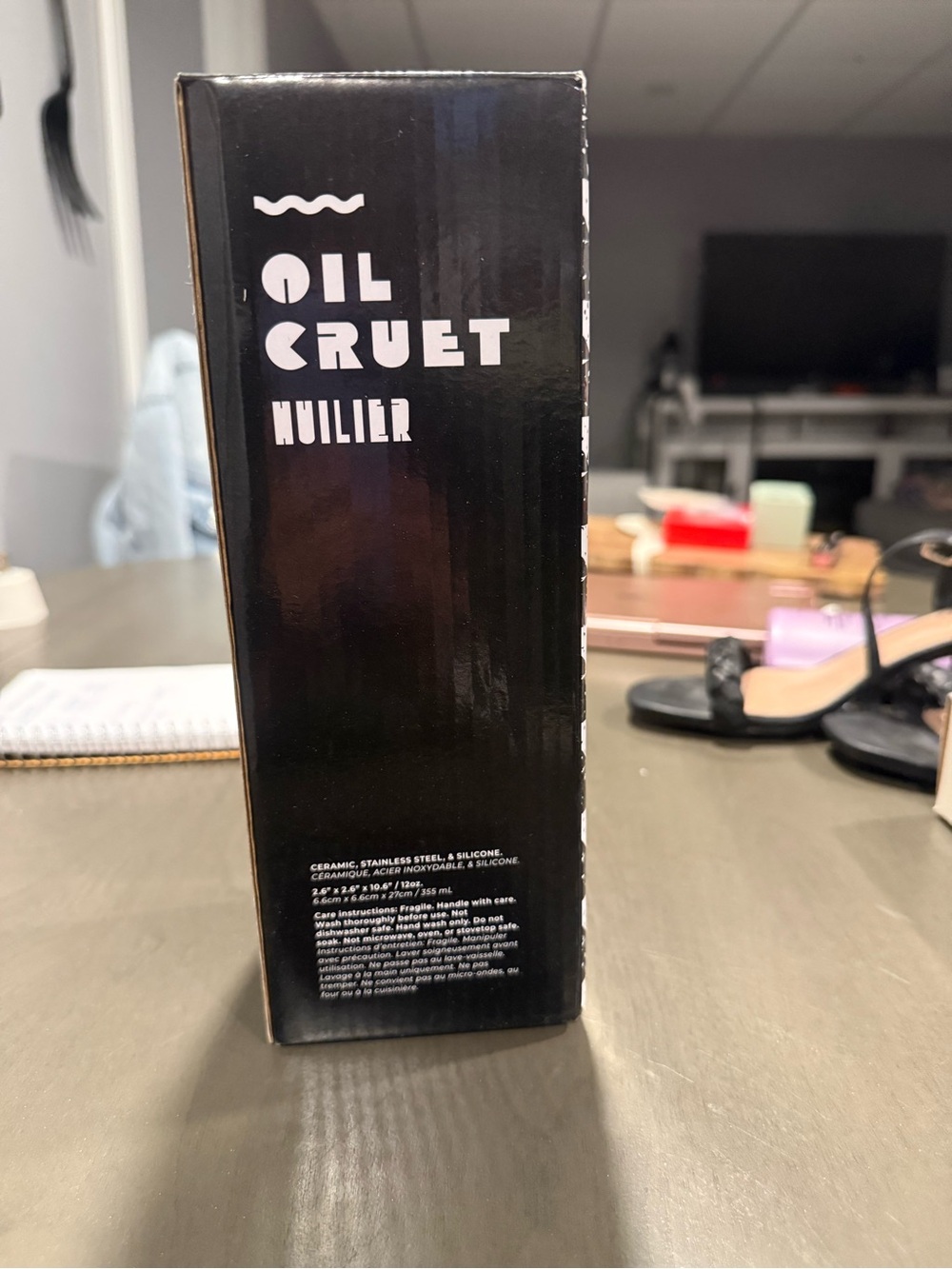 Source Unknown Black Oil Cruet Dispensers